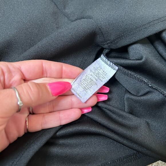 Chocolate brand dress Made in USA LBD puff sleeve V-neck black dress SZ M career - Picture 9 of 11